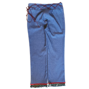 Italian Faux Denim Embellished Capris (S)