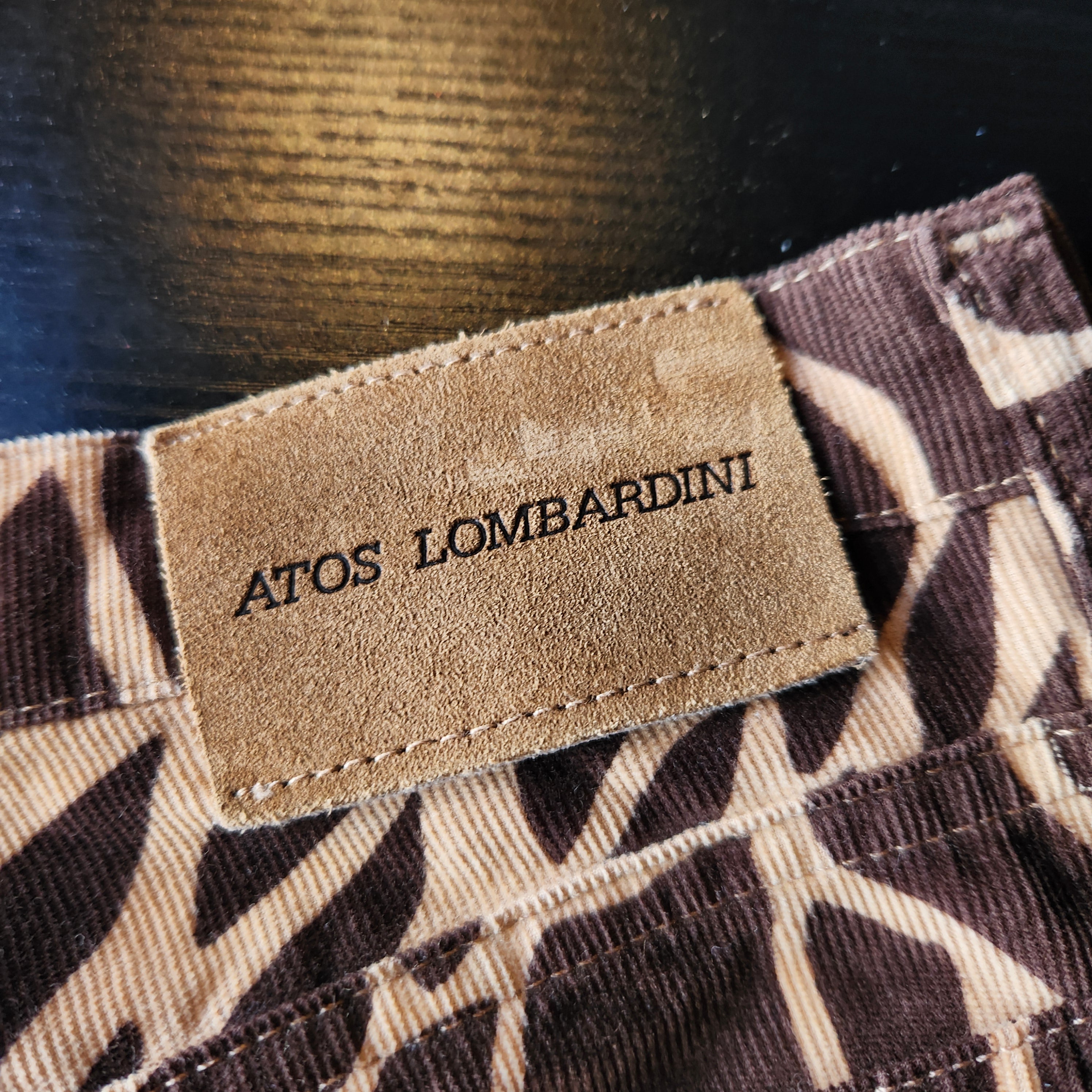 Giraffe Printed Low-rise Corduroy Flares (S)