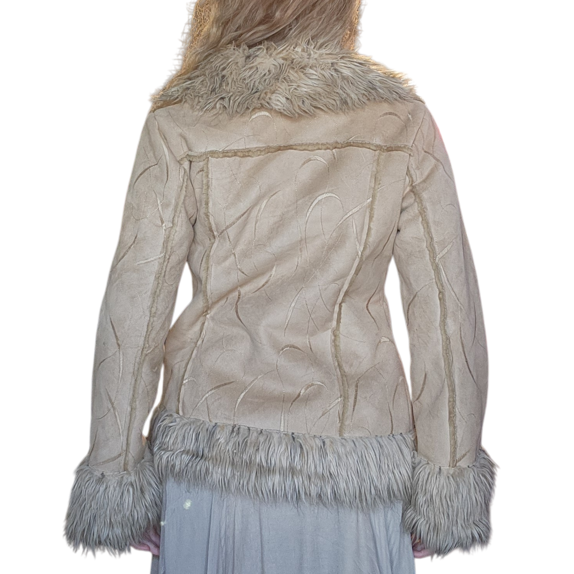 Suede Embroidered Penny Lane Jacket (M)