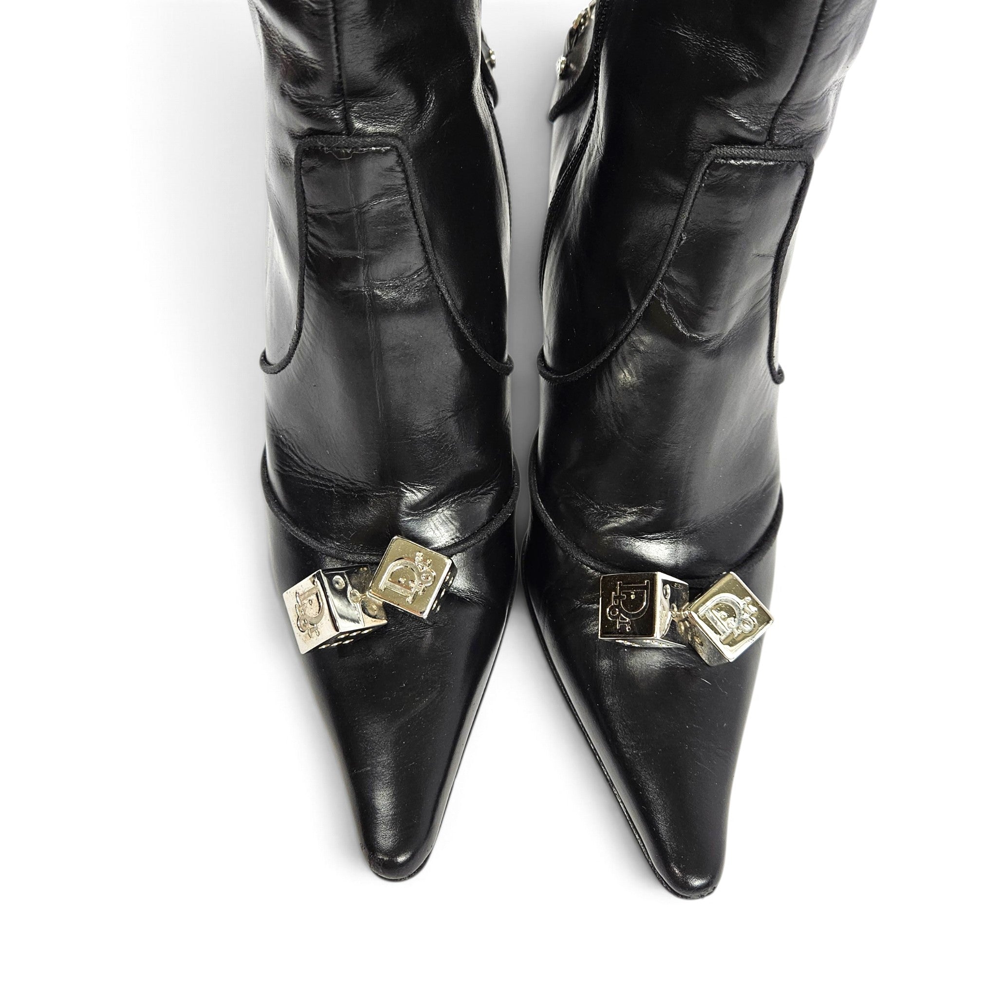 Christian Dior by Galliano FW 2004 Black Gambler Ankle Boots (6.5)