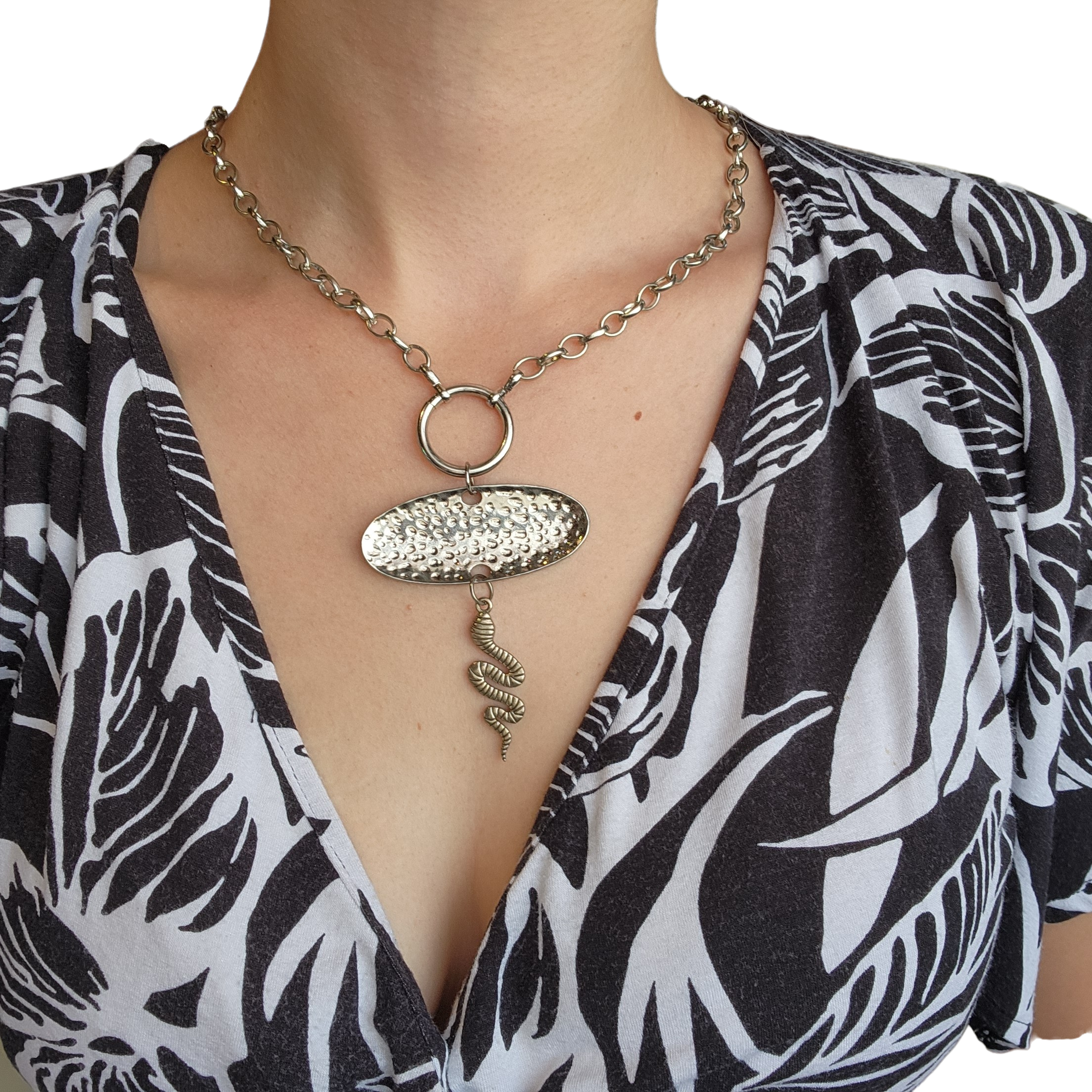 Silver Snake Necklace