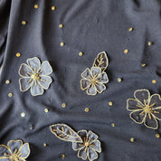 Asymmetrical Floral Sequin Top (S/M)