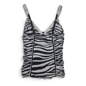 Vintage Y2K D&G Dolce & Gabbana Zebra Print Cami Top (XS)