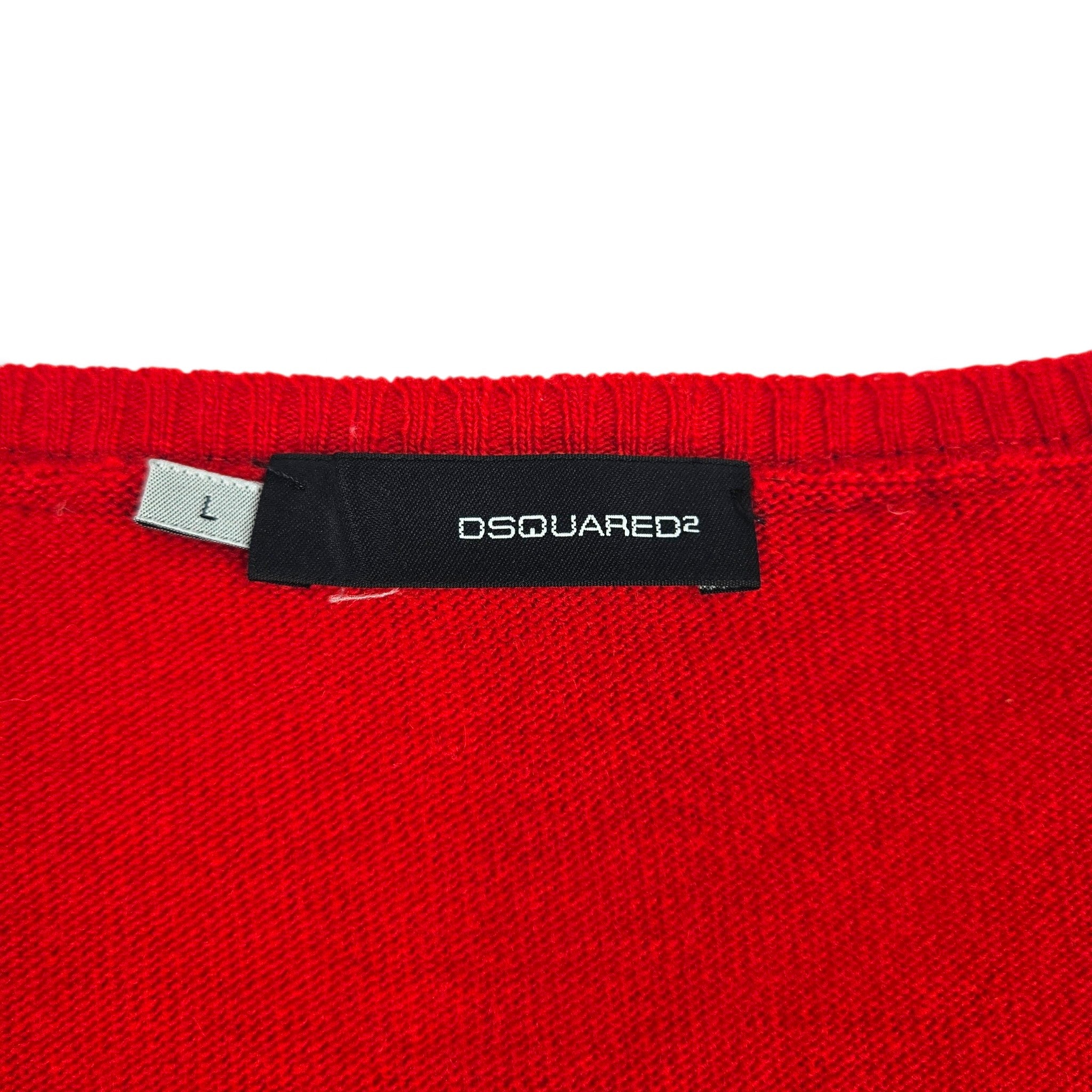 Dsquared2 Sweater Red Cropped Cardigan w/ Velvet Bow Detail (l)