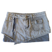 Stars & Stripes Mini Skirt by Classic Jeans (M)