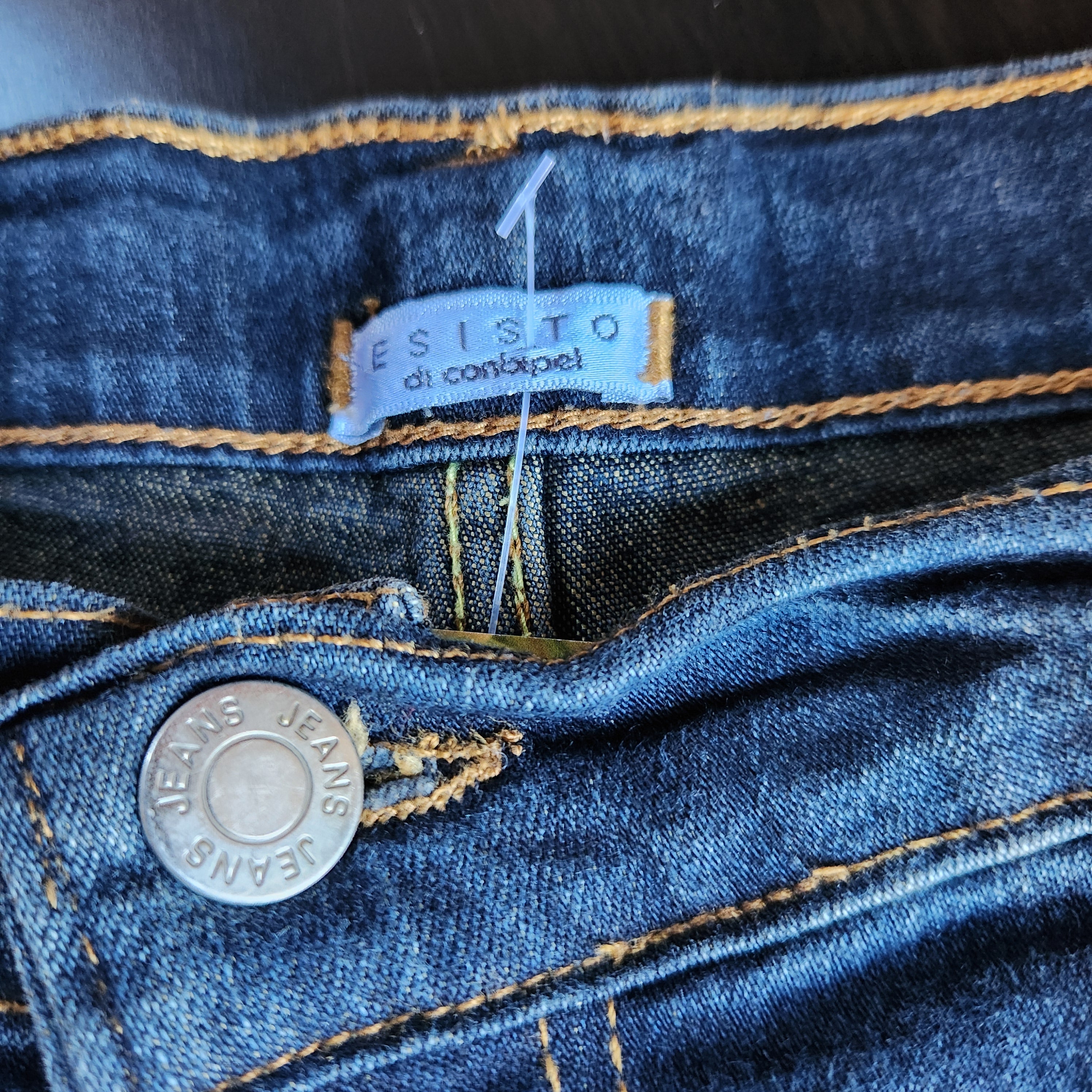 Dark Wash Bedazzled Denim Jeans