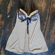 Sultry Black and Gold Slip Dress (S)