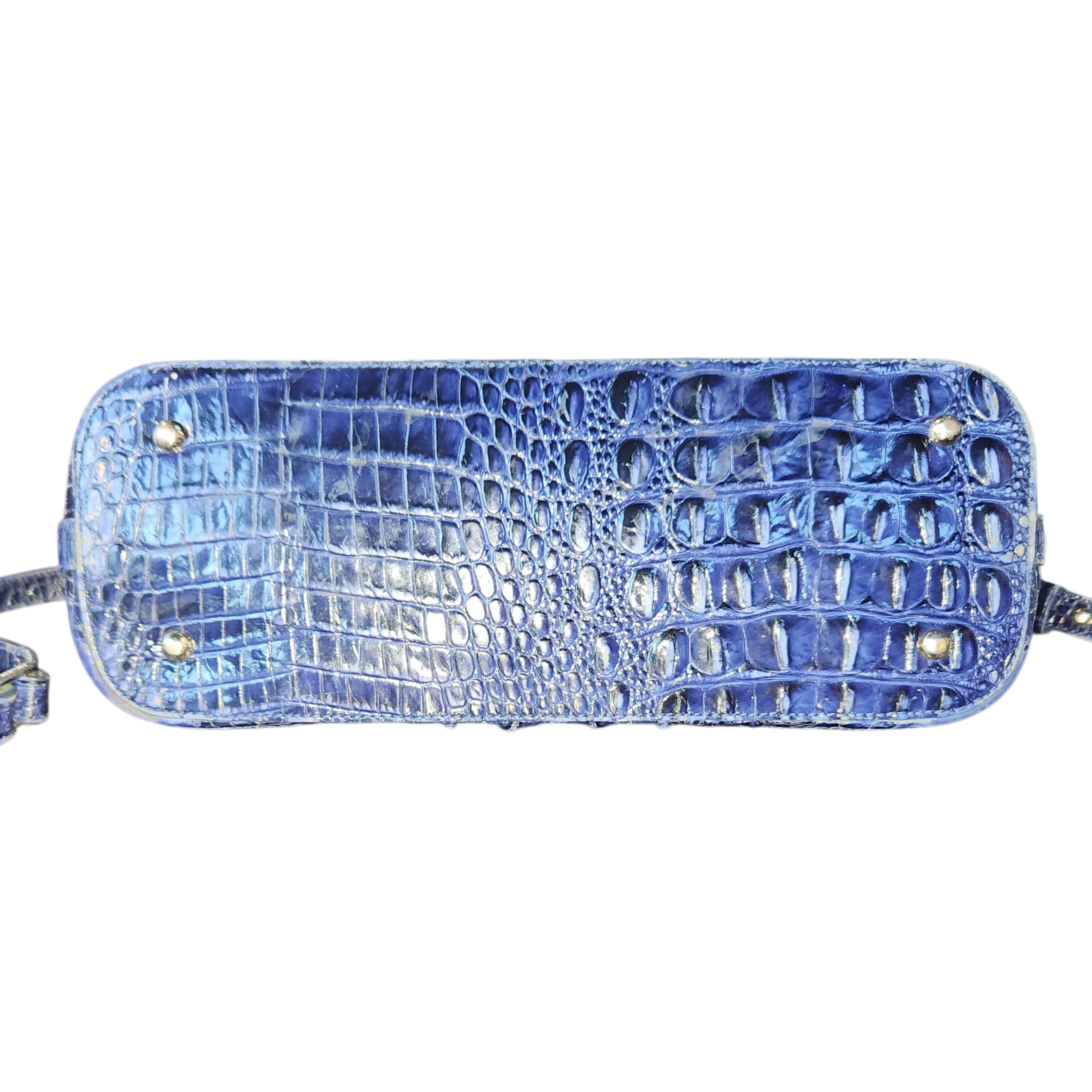 Midnight Blue Alligator Bag by Brahmin