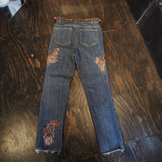 Handcrafted Snakeskin Jeans (XS/S)
