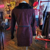 Wine Fur Lined Jacket (L)