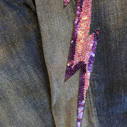 Lighting Strike Sequin Jeans (S)