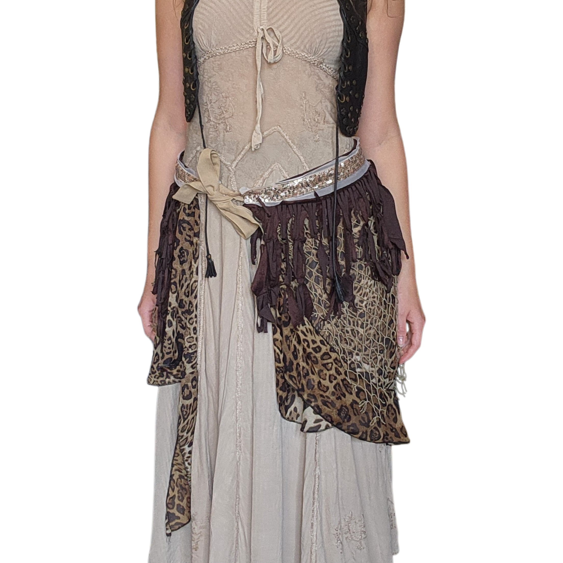 Custom Fringe Cheetah Belt (M)