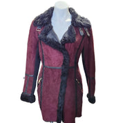 Wine Fur Lined Jacket (L)