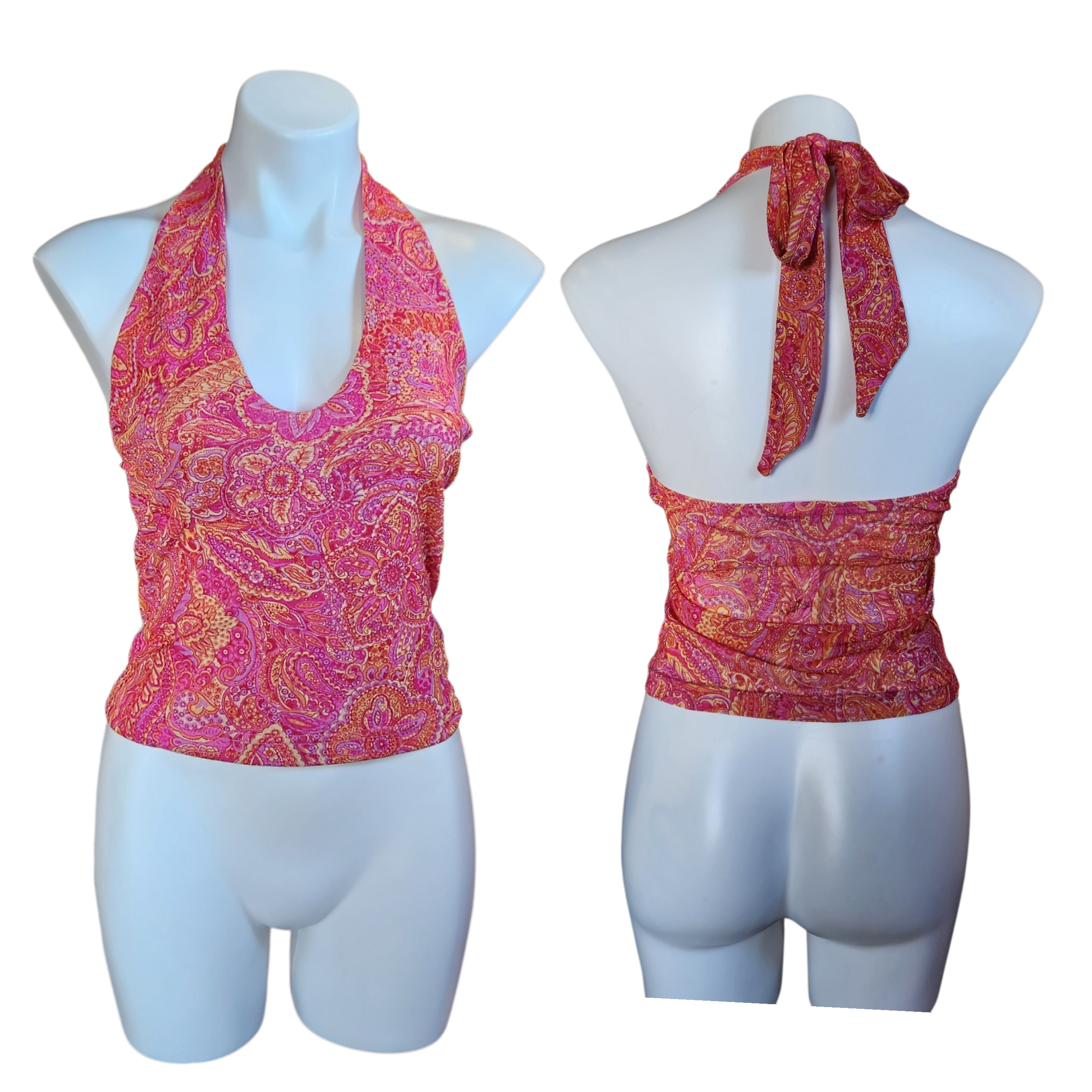 Paisley Disco Halter Top (M)