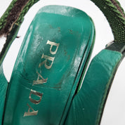 Vintage Prada 99" Foliage Heels - (6)