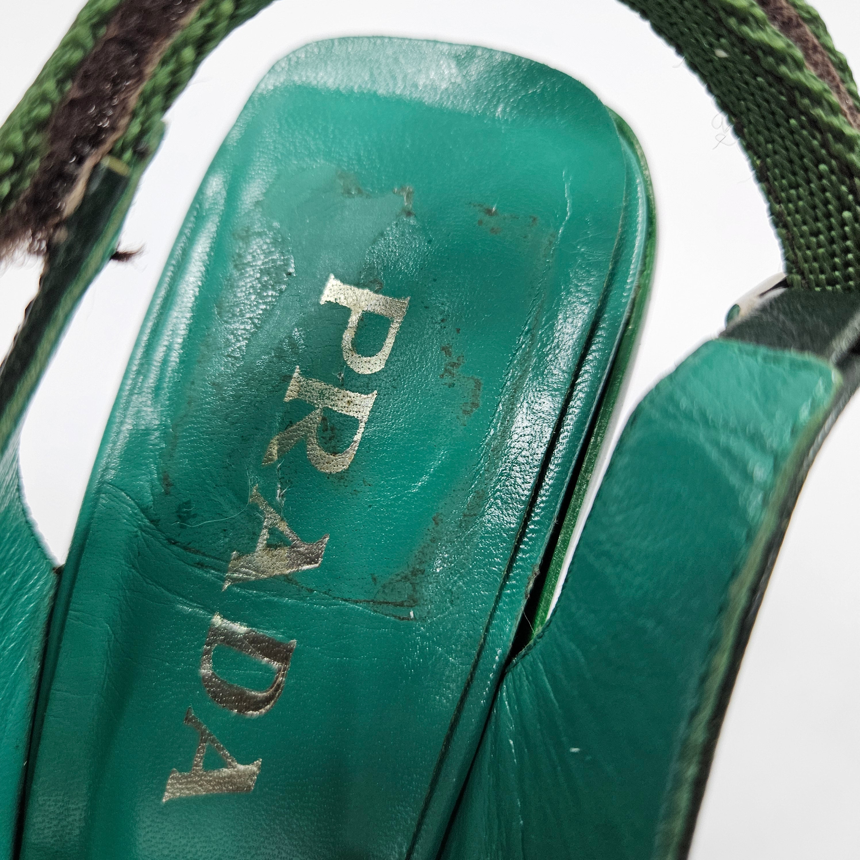 Vintage Prada 99" Foliage Heels - (6)