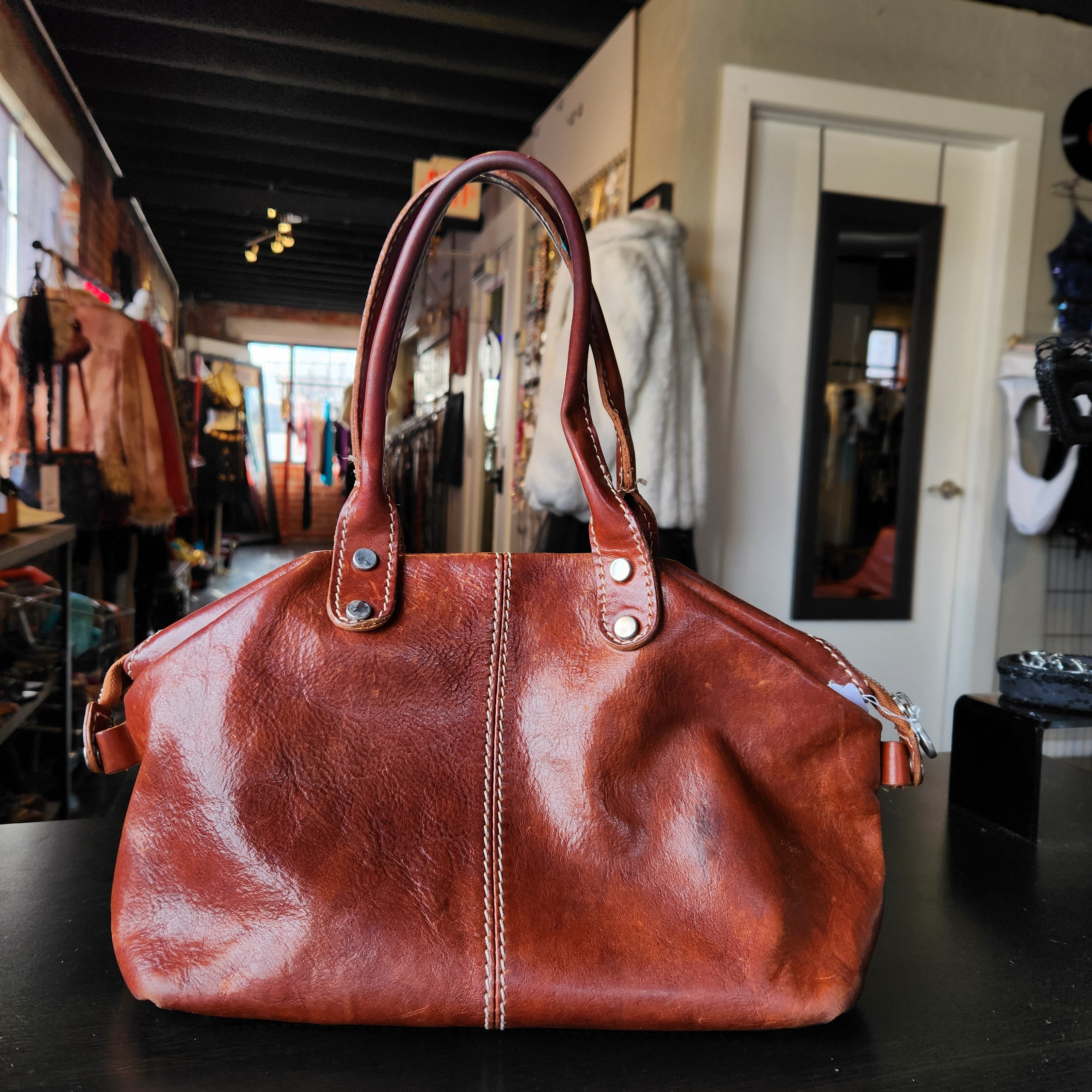 Vintage Italian Leather Shoulder Bag