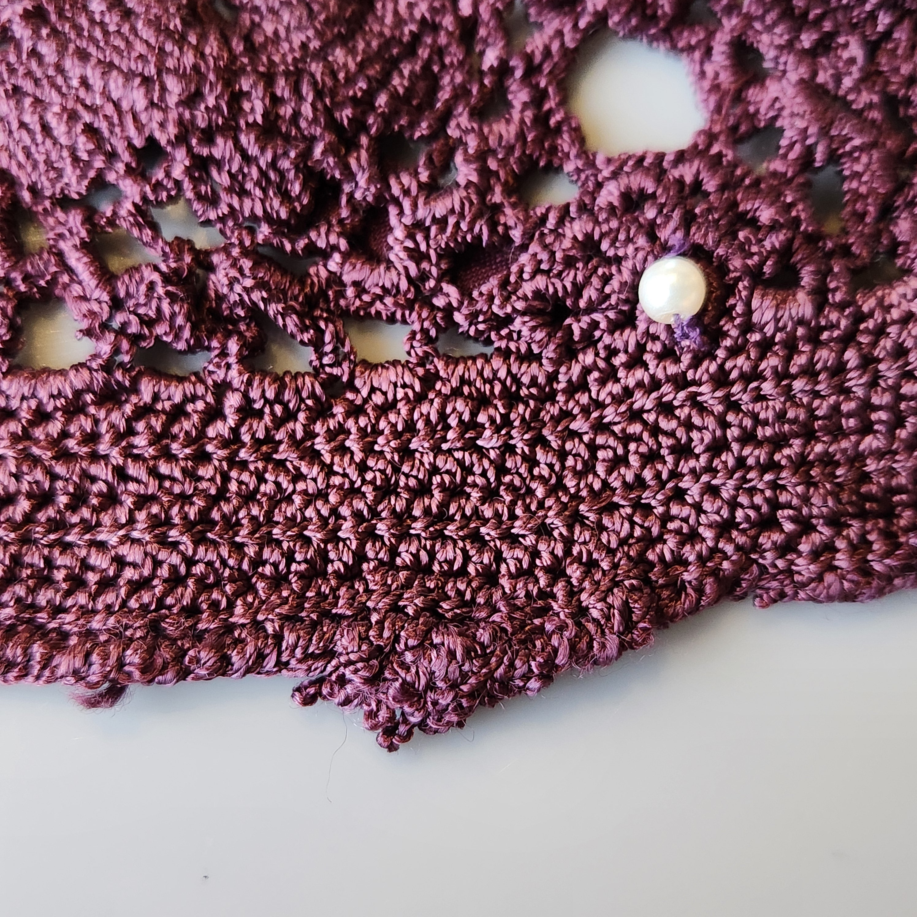 Lace Crochet Beaded Top (M)