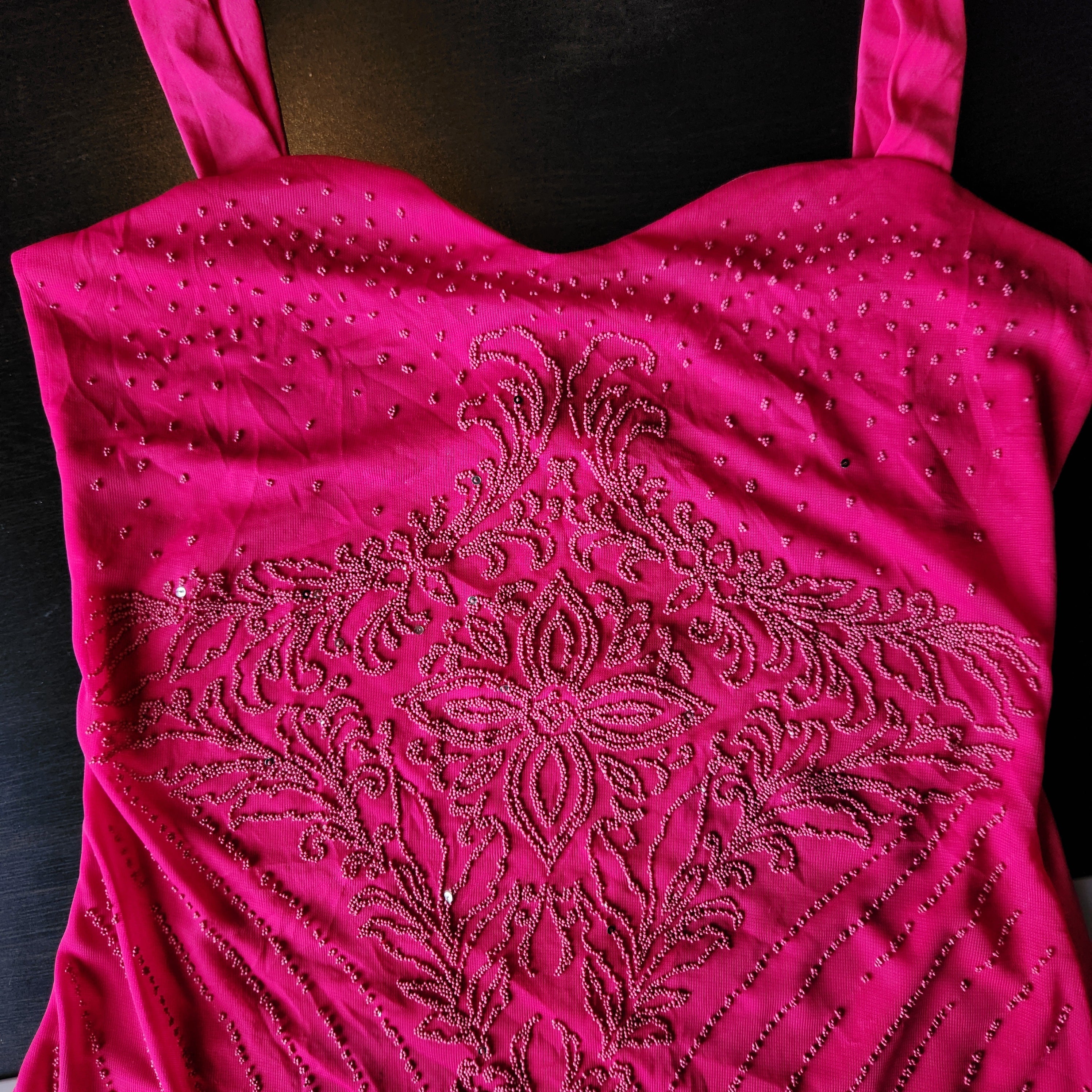 Hot Pink Beaded Top (XS)