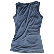 Y2K Black Ruffled Tank (XS)