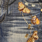 Bedazzled Dark Wash Jeans (L)