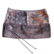 Grunge Gold Snake Print Mini-Skirt (M)