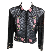 Sweetie Floral  Embroidered Cardigan (L)