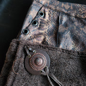 Grunge Gold Snake Print Mini-Skirt (M)