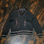 Sweetie Floral  Embroidered Cardigan (L)