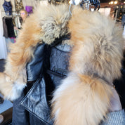 Piccole Donne Italian Leather fur coat (S/M)