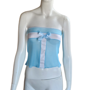 Baby Blue Mesh Strapless Top (S/M)