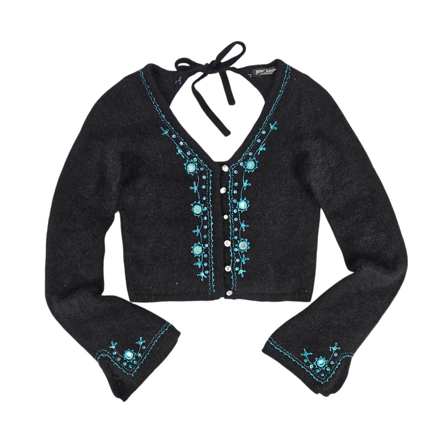 Vintage Y2K Betsey Johnson New York Cropped Cardigan (S)