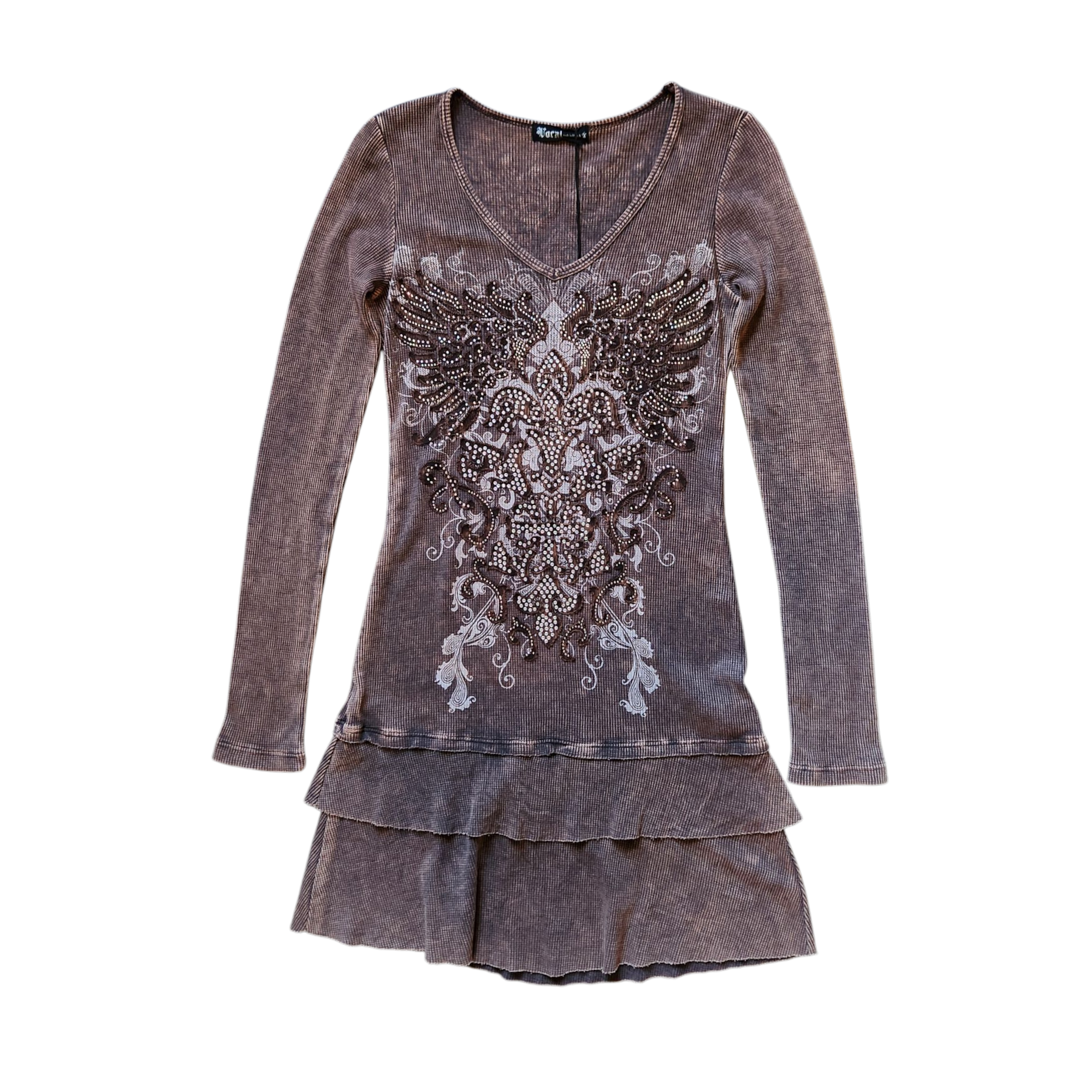 Vocal Bedazzled Mini Dress (S)