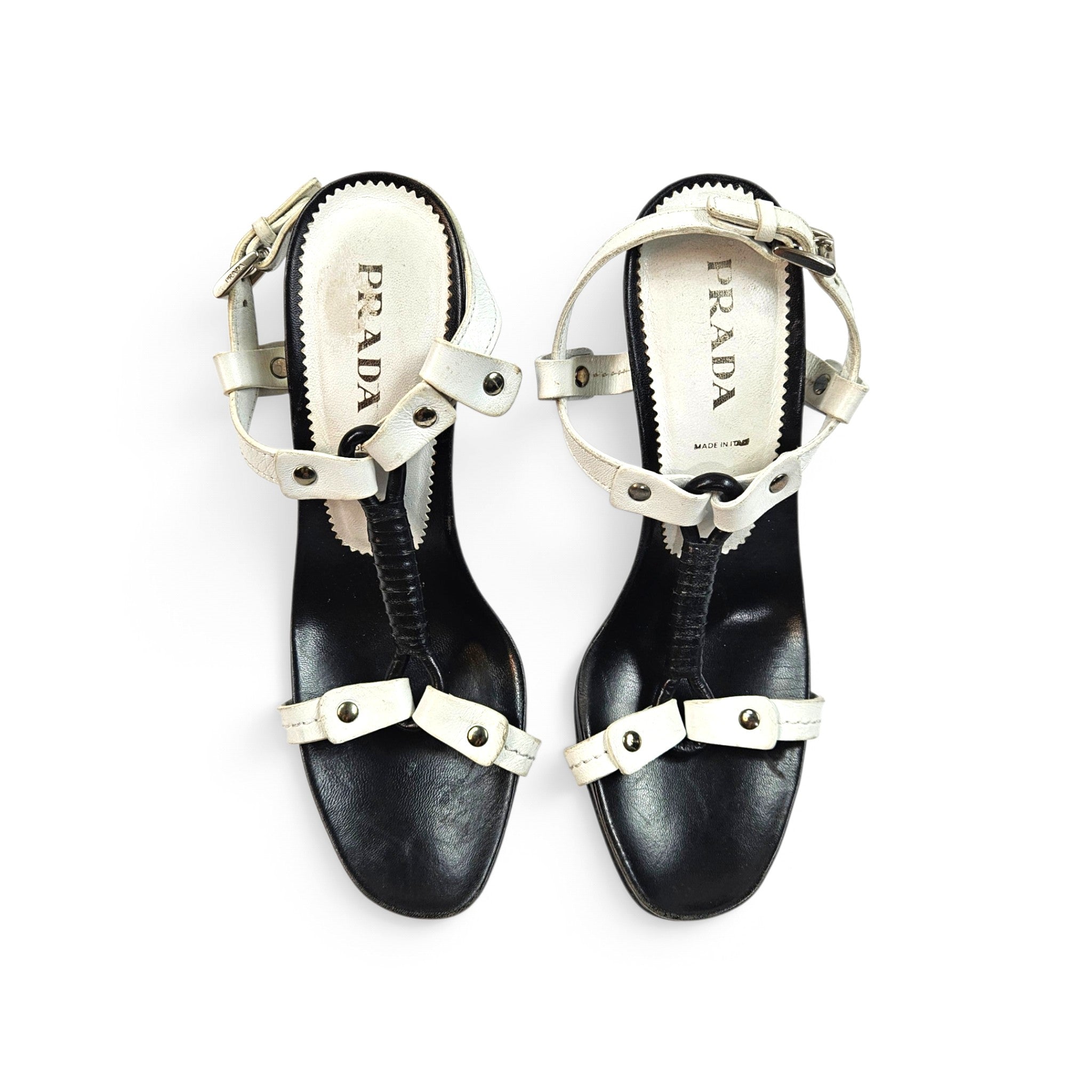 Vintage Prada T-Strap Heels - (7)