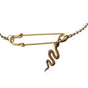 Safety Pin Snake Necklace