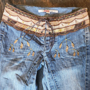 2000s Embellished Low Rise Flares (XS)