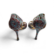Y2k Manolo Blahnik Sedaraby Multicolor Paisley Jacquard d'Orsay Pumps (9.5)