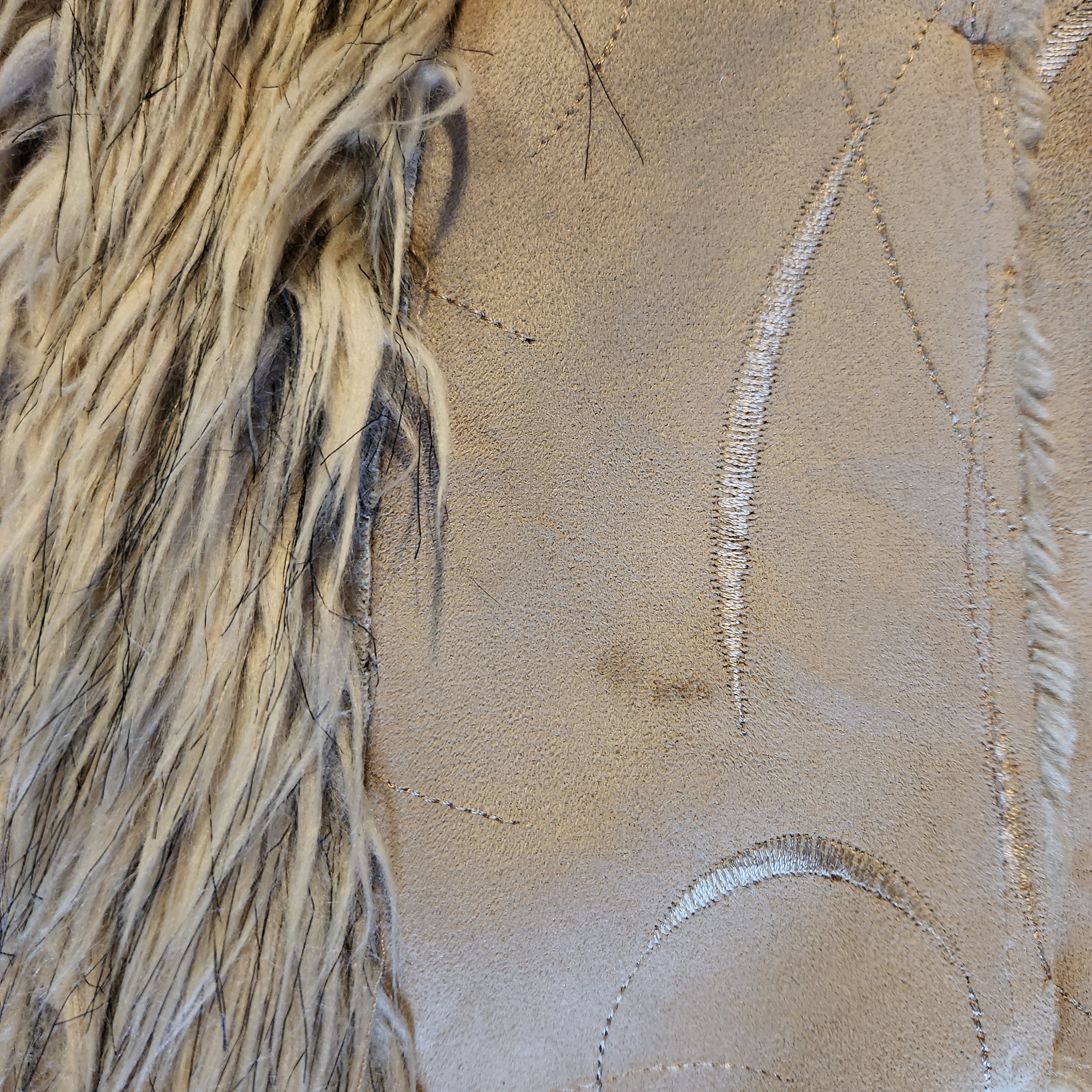 Suede Embroidered Penny Lane Jacket (M)