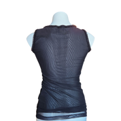 Y2K Black Ruffled Tank (XS)