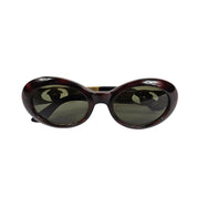Vintage Gianni Versace Sunglasses Oval Tortoiseshell Gold Medusa