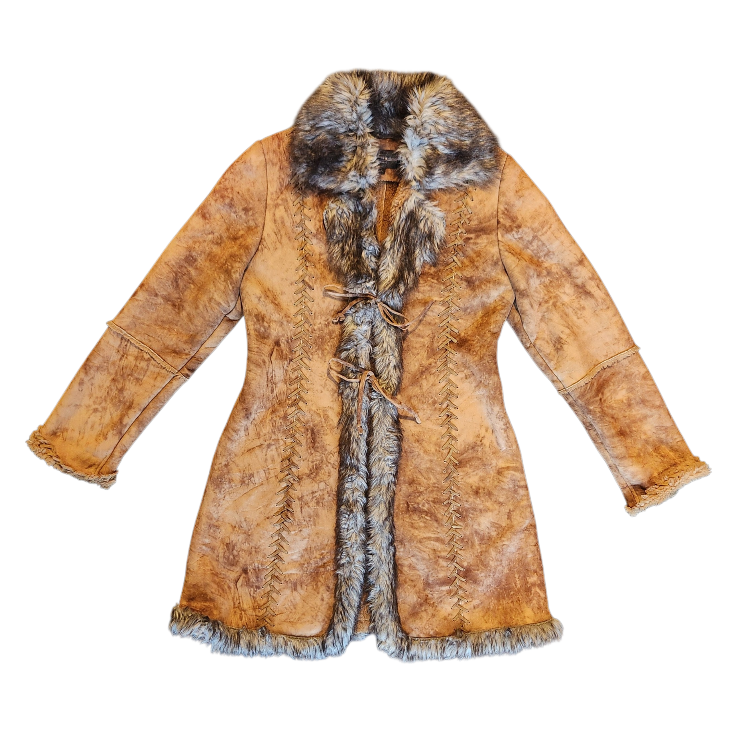 Corset Stitch Tan Coat (L)
