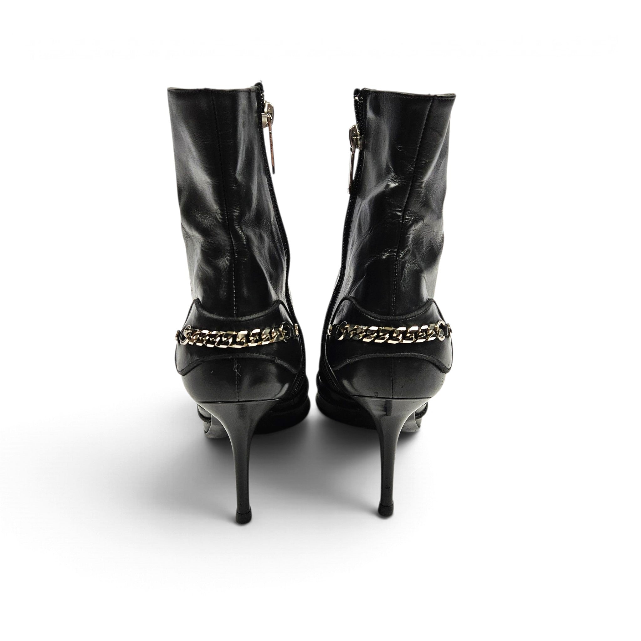 Christian Dior by Galliano FW 2004 Black Gambler Ankle Boots (6.5)