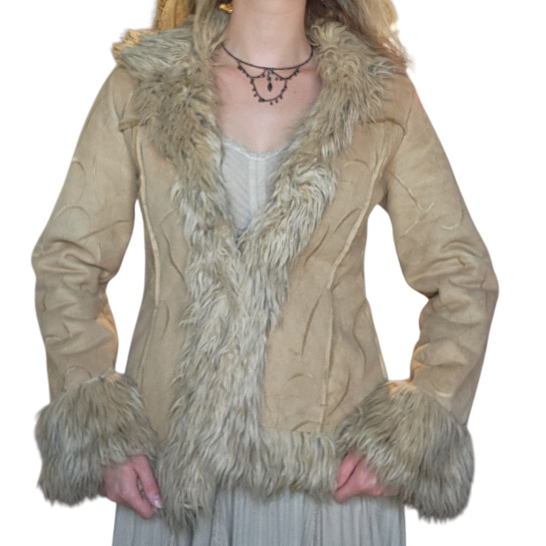 Suede Embroidered Penny Lane Jacket (M)