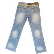 Gold Embroidered Jeans (L)