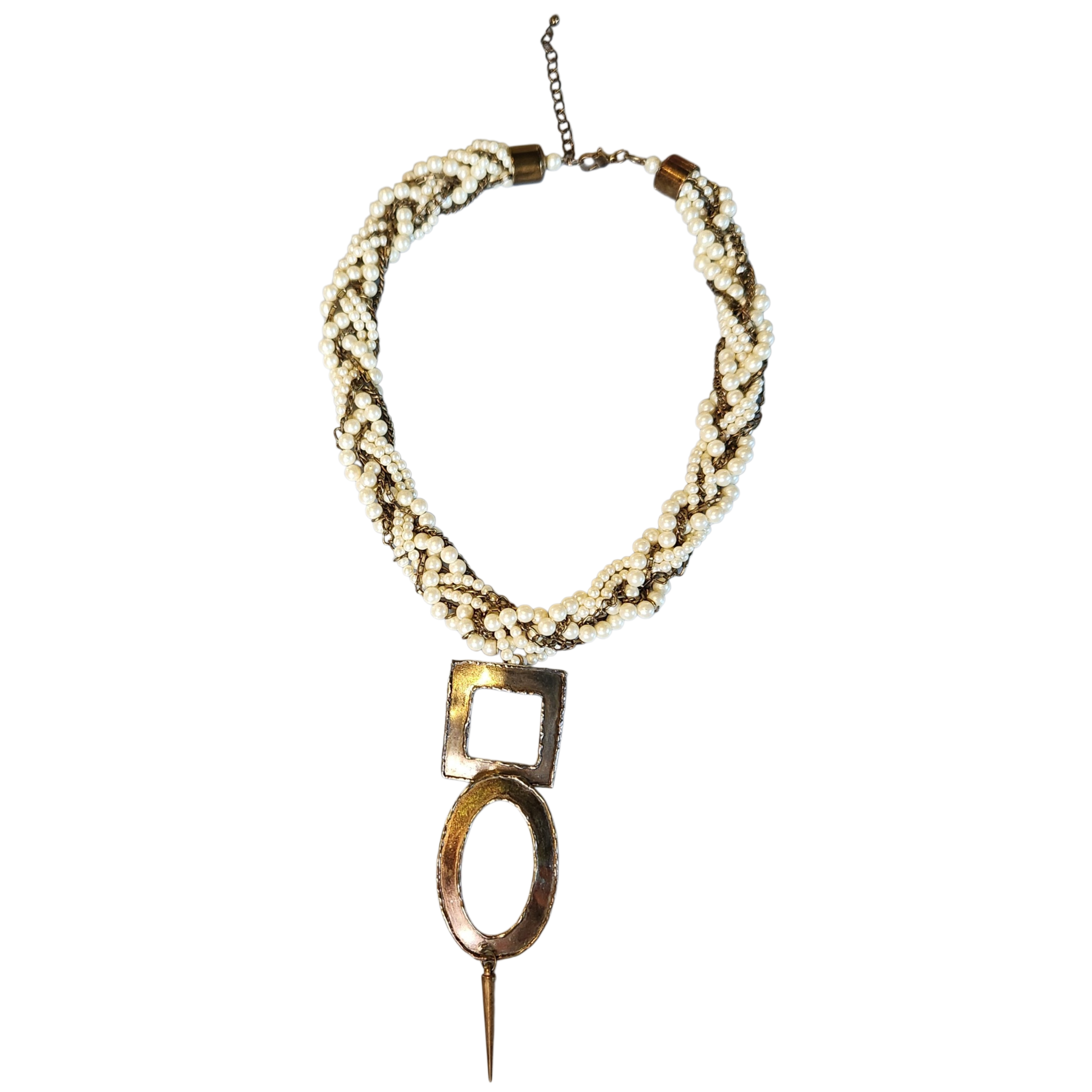 Shapes Pendant Pearl Necklace