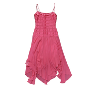 Y2K Silk Flutter Midi Dress (S)