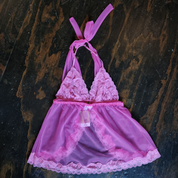 Pretty in Pink Halter Slip Dress (XL)