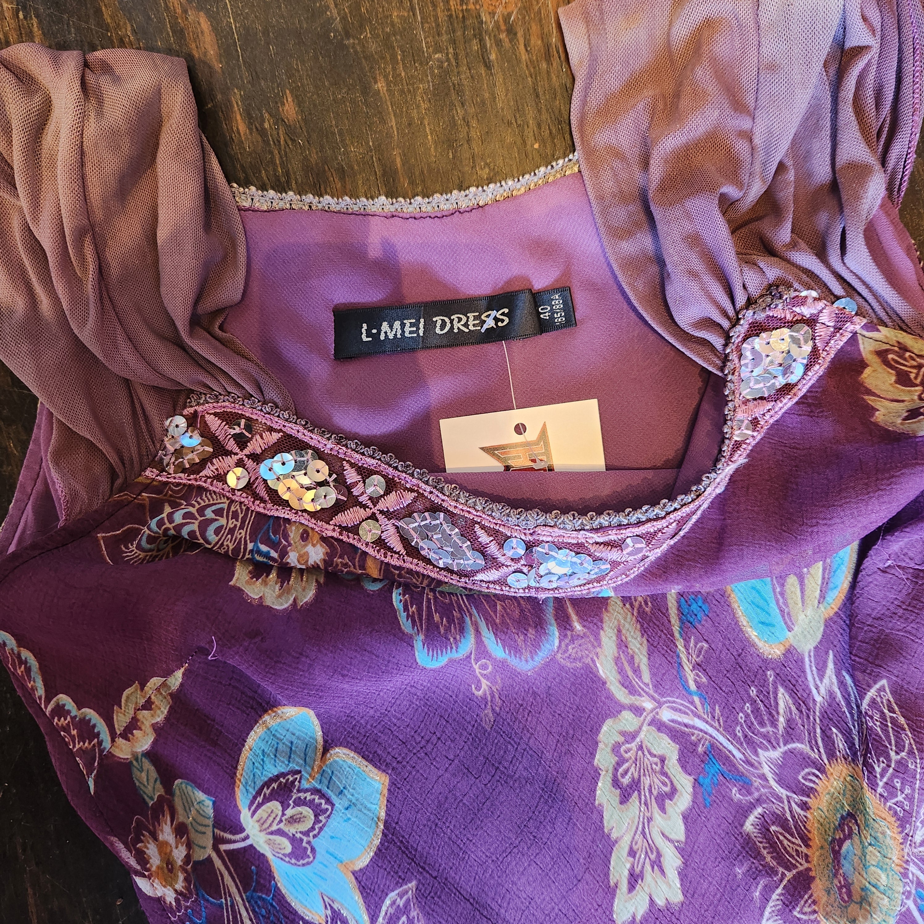 Y2K Paisley Princess Dress (M)