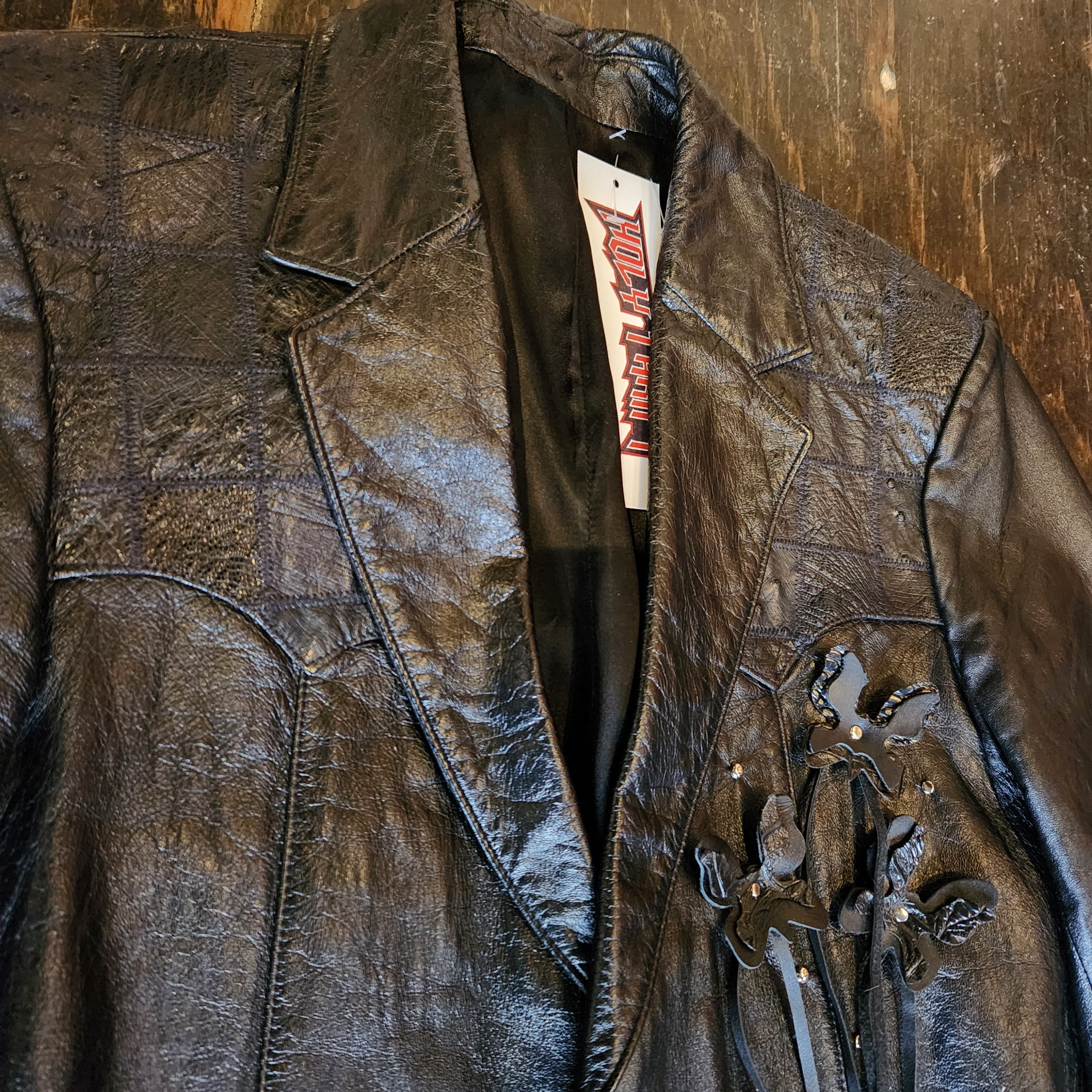 Black Leather Butterfly Jacket (M-L)