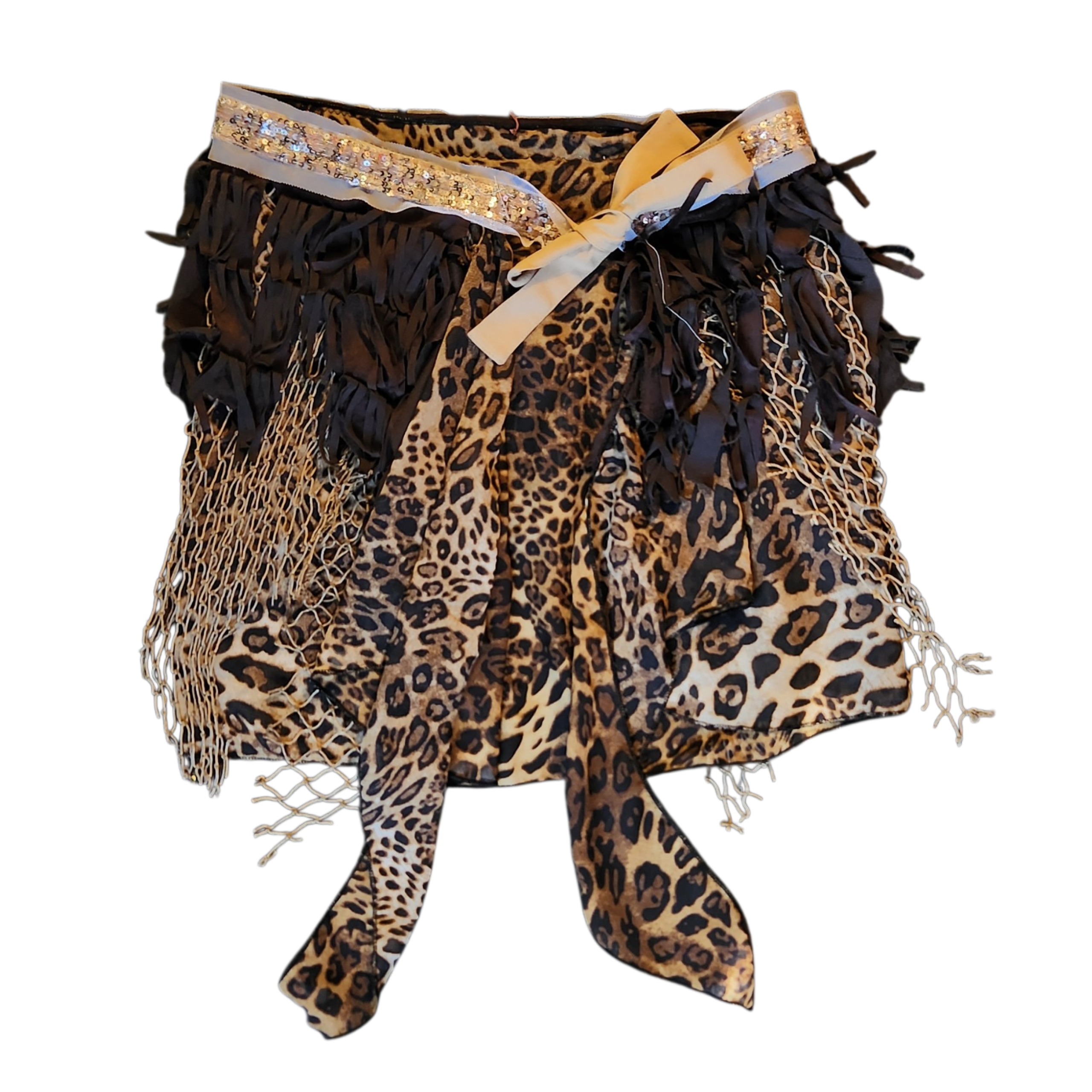 Custom Fringe Cheetah Belt (M)